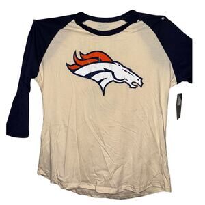 Majestic Threads Russell Wilson T-Shirt Cream/Navy Denver Broncos Mens Sz XL NWT